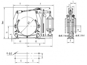 YW系列气动鼓式制动器