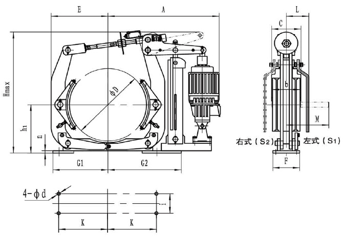 YW系列电力液压鼓式制动器